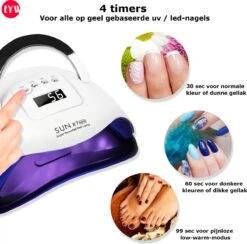 Nageldroger - Nageldrogers - 80 Watt UV LED Lamp Nagels - 45 Leds - Nagellak Droger - UV LED Lamp - Nagellamp - Nail Dryer - Nageldroger Voor Gel Nagellak - Gewone Nagellak - Wit -Cosmeticawinkel 1200x1187 6