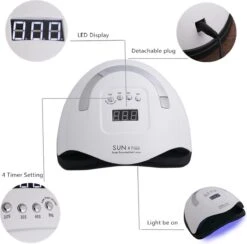 Professionele 180W LED Nageldroger Lamp - Gel Nagel Droger - 180W De Sterkste Nagellamp Op De Markt - Geschikt Voor Elke Nagel, Sneller Droger Voor Gel Polish Nail Apparatuur Automatische Sensor Nail Art Gereedschap Voor Vingernagel En Teennagel -Cosmeticawinkel 1200x1187 7