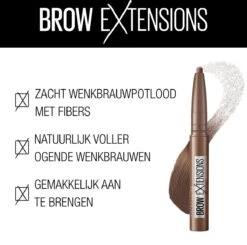 Maybelline Brow Extensions - 06 Deep Brown - Bruin Wenkbrauwpotlood - 10.5 Gr -Cosmeticawinkel 1200x1188 10