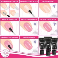 Murley’s Polygel Kit 3x 30ml Acryl Gellak - Gelnagels - Gel Polish Kunstnagels - Gelnagellak - Perfect Gelakte Nagels -Cosmeticawinkel 1200x1195 20