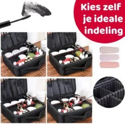 Mmoods Make-up Koffer – Make Up Tas Reizen – Makeup Organizer Verstelbaar -Beautycase Waterdicht – Make-up Tasje Voor Onderweg – Toilettas Voor Cosmetica Zwart 13 Mmoods Make-up Koffer – Make Up Tas Reizen – Makeup Organizer Verstelbaar -Beautycase Waterdicht – Make-up Tasje Voor Onderweg – Toilettas Voor Cosmetica Zwart -Cosmeticawinkel 1200x1197 25