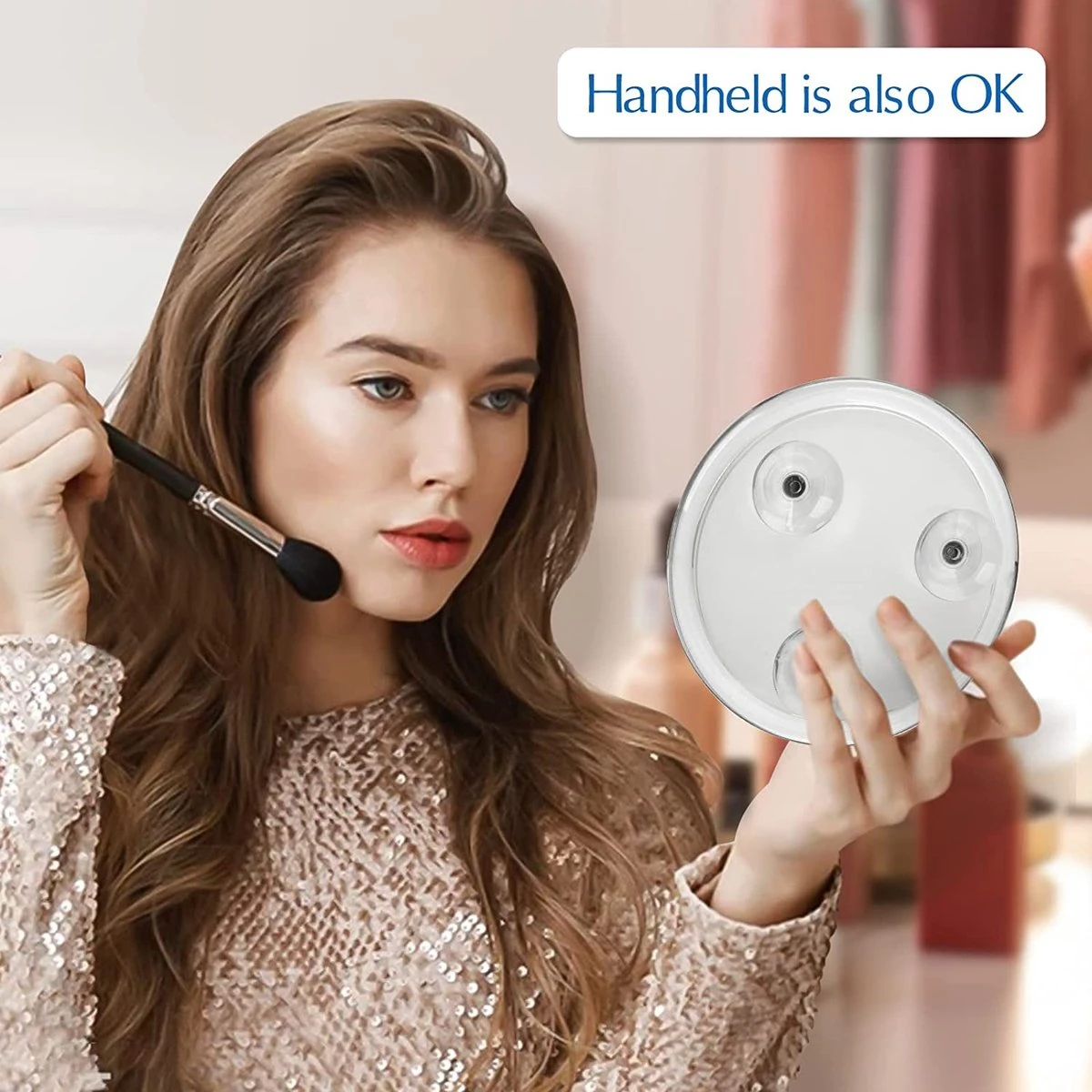 6 Inch, 20 X Vergrotende Spiegel Met Zuignappen, Gebruik Voor Make-up Applicatie, Pincet En Mee-eter/onzuiverheid, Transparant 4 6 Inch, 20 X Vergrotende Spiegel Met Zuignappen, Gebruik Voor Make-up Applicatie, Pincet En Mee-eter/onzuiverheid, Transparant - Afbeelding 2