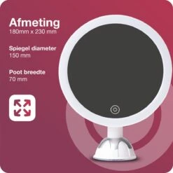 Innovision Make Up Spiegel - Met Verlichting En Zuignap - 360° Verstelbaar - Werkt Op Batterijen En Op Stroom - 5x Vergroot -Cosmeticawinkel 1200x1200 1046