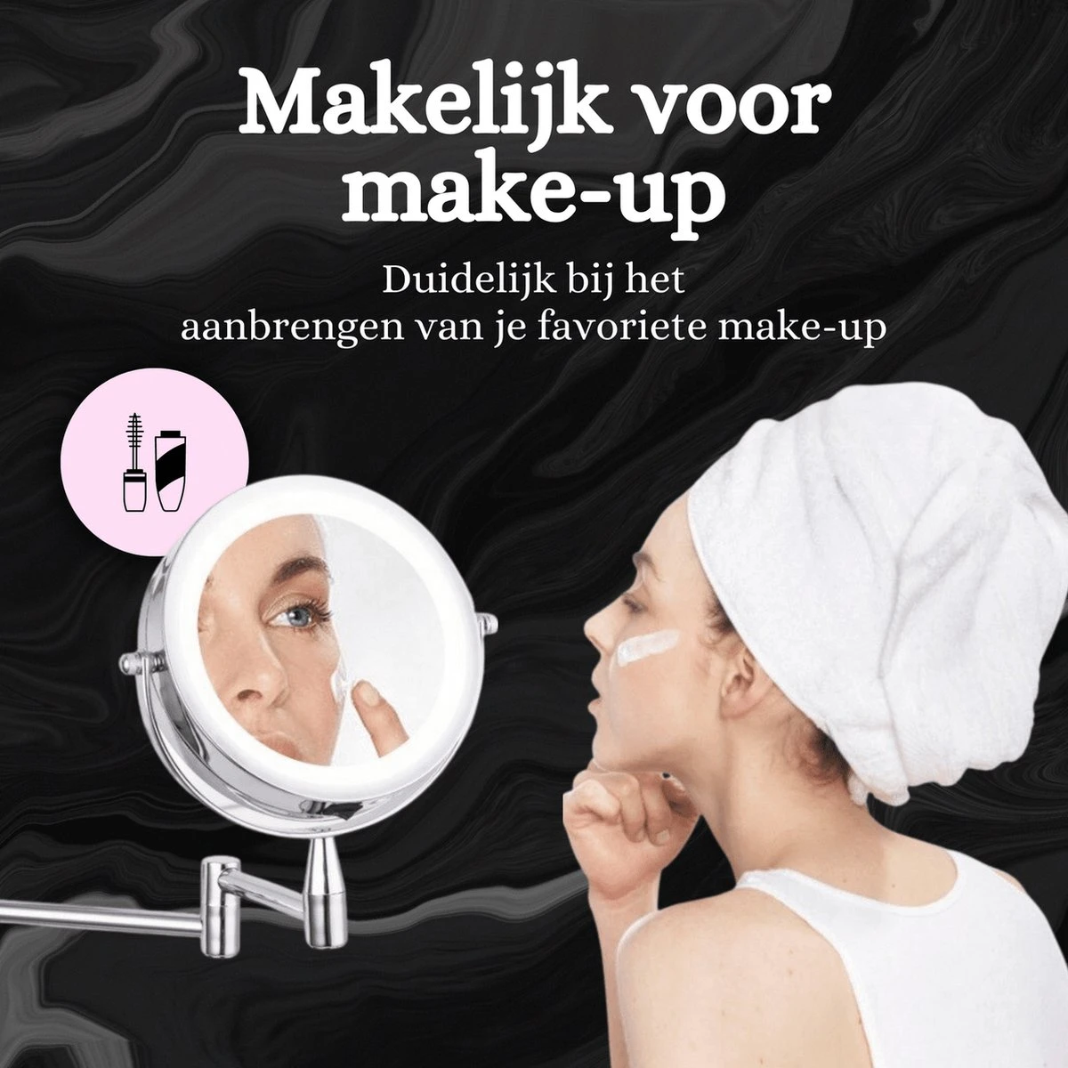 Best’Livin Led Spiegel - Badkamer - Hollywood - Visagie - Spiegellamp - Spiegelverlichting - Slimme Lampen - Oplaadbaar 8 Best’Livin Led Spiegel - Badkamer - Hollywood - Visagie - Spiegellamp - Spiegelverlichting - Slimme Lampen - Oplaadbaar - Afbeelding 6