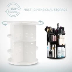 UNIQ 360° Roterend Make-Up Organizer - Beauty Organizer Voor Huidverzorging En Make-up - Opbergbox - Wit -Cosmeticawinkel 1200x1200 1147