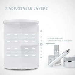 UNIQ 360° Roterend Make-Up Organizer - Beauty Organizer Voor Huidverzorging En Make-up - Opbergbox - Wit -Cosmeticawinkel 1200x1200 1148