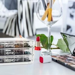 Relaxdays Make-up Organizer Acryl - 3 Lades Met Vakken Acrylbox - Cosmeticabox Opbergdoos - Doorzichtig -Cosmeticawinkel 1200x1200 1152