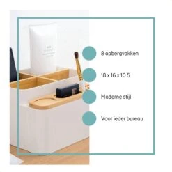 LYVION Make-up En Bureau Organizer - Kunststof En Bamboe -Cosmeticawinkel 1200x1200 1200
