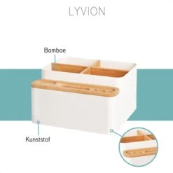 LYVION Make-up En Bureau Organizer - Kunststof En Bamboe -Cosmeticawinkel 1200x1200 1201