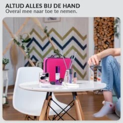 Cosmetica Koffer - Make-up Koffer Met Verstelbare Vakken - Visagie En Nagelstyliste Beauty Koffer - 26x23x9CM - Roze 17 Cosmetica Koffer - Make-up Koffer Met Verstelbare Vakken - Visagie En Nagelstyliste Beauty Koffer - 26x23x9CM - Roze -Cosmeticawinkel 1200x1200 1225