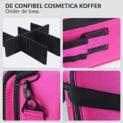Cosmetica Koffer - Make-up Koffer Met Verstelbare Vakken - Visagie En Nagelstyliste Beauty Koffer - 26x23x9CM - Roze 18 Cosmetica Koffer - Make-up Koffer Met Verstelbare Vakken - Visagie En Nagelstyliste Beauty Koffer - 26x23x9CM - Roze -Cosmeticawinkel 1200x1200 1226