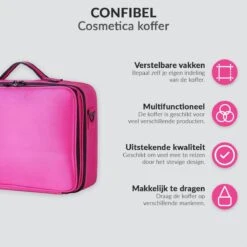 Cosmetica Koffer - Make-up Koffer Met Verstelbare Vakken - Visagie En Nagelstyliste Beauty Koffer - 40x30x14CM - Roze 22 Cosmetica Koffer - Make-up Koffer Met Verstelbare Vakken - Visagie En Nagelstyliste Beauty Koffer - 40x30x14CM - Roze -Cosmeticawinkel 1200x1200 1252