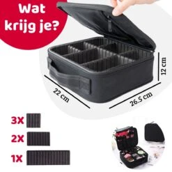 Mmoods Make-up Koffer – Make Up Tas Reizen – Makeup Organizer Verstelbaar -Beautycase Waterdicht – Make-up Tasje Voor Onderweg – Toilettas Voor Cosmetica Zwart 15 Mmoods Make-up Koffer – Make Up Tas Reizen – Makeup Organizer Verstelbaar -Beautycase Waterdicht – Make-up Tasje Voor Onderweg – Toilettas Voor Cosmetica Zwart -Cosmeticawinkel 1200x1200 1258