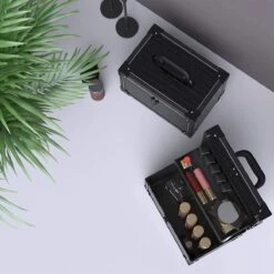 Make Up Koffer- Make Up Organizer- Beautycase -zwart -Make-upkoffer- Multifunctionele Koffer- Make-upkoffer- Sieradenkoffer- Kapperskoffer- Afneembare Schouderriem- Klassieke Zwarte Beautycase -Cosmeticawinkel 1200x1200 1269