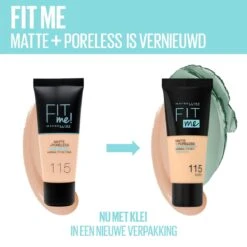 Maybelline Fit Me Matte & Poreless Foundation - 104 Soft Ivory -Cosmeticawinkel 1200x1200 277