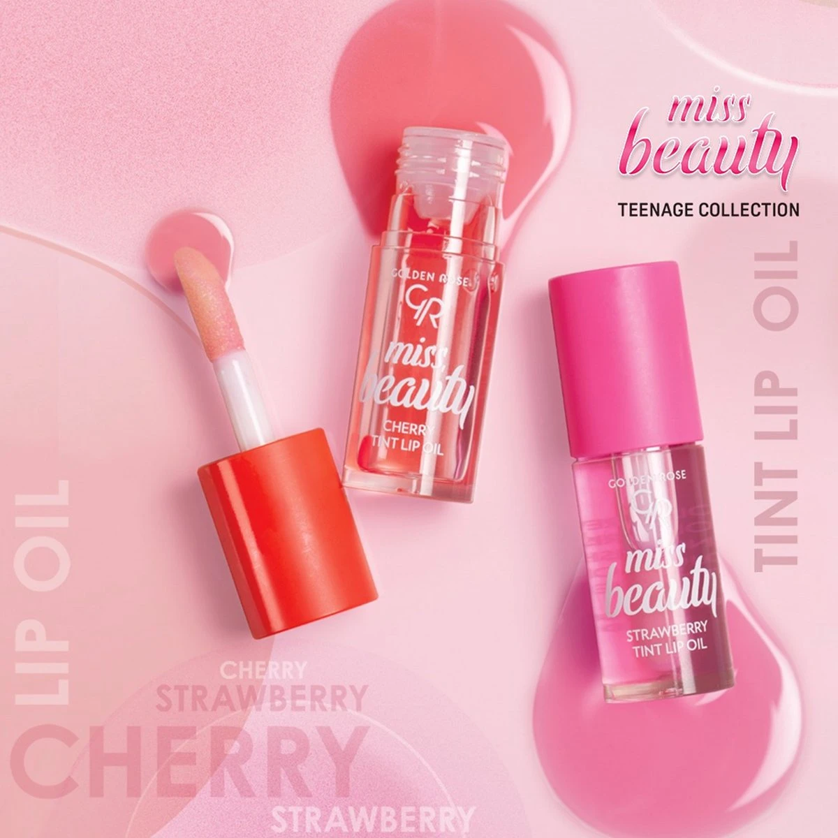 Golden Rose MISS BEAUTY CHERRY TINT LIP OIL Super Zachte Lip Olie Voor Als Verzorging Of Over Je Lippenstift 4 Golden Rose MISS BEAUTY CHERRY TINT LIP OIL Super Zachte Lip Olie Voor Als Verzorging Of Over Je Lippenstift - Afbeelding 2
