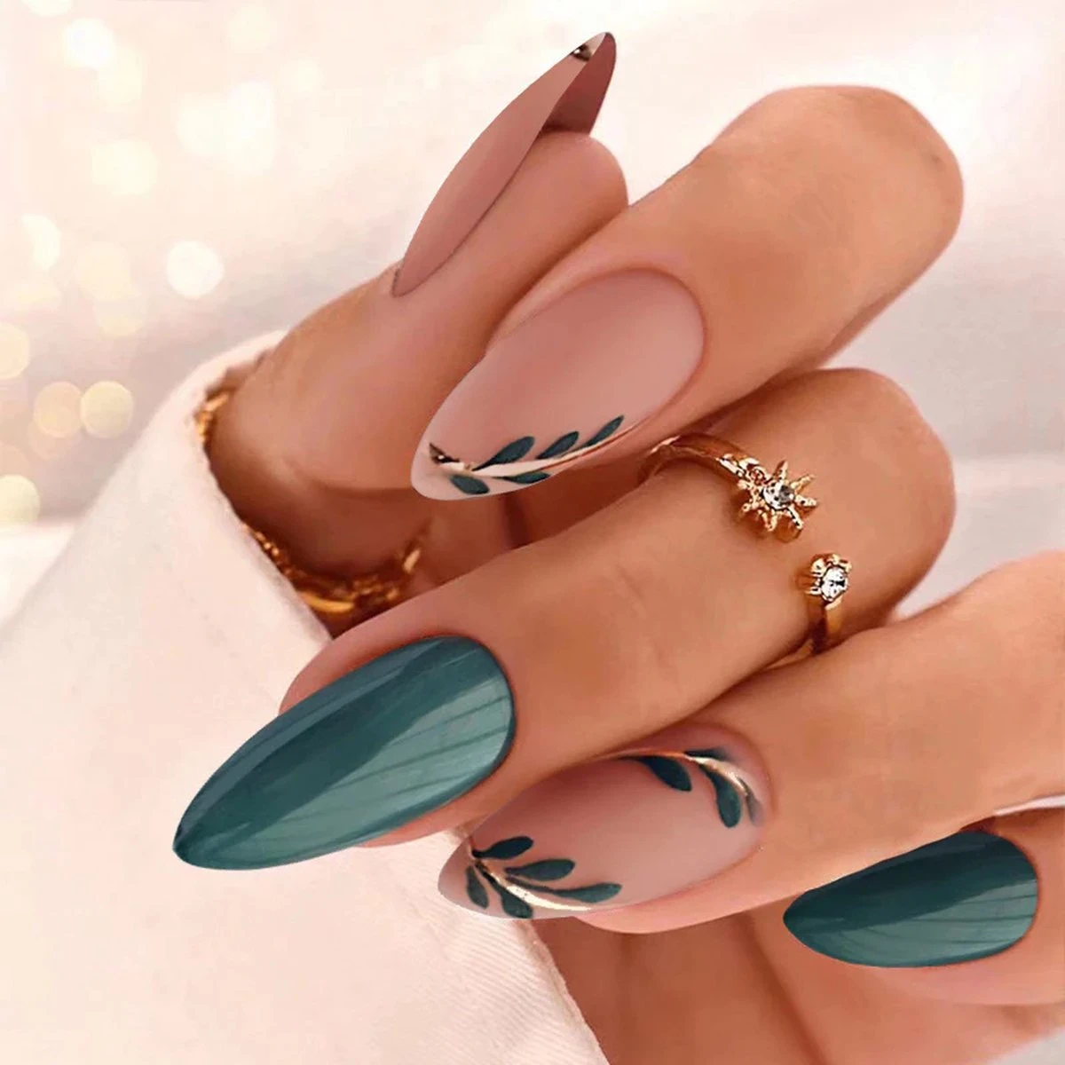 Merkloos Press On Nails - Nep Nagels - Roze Groen - Almond - Manicure - Plak Nagels - Kunstnagels Nailart - Zelfklevend 8 Merkloos Press On Nails - Nep Nagels - Roze Groen - Almond - Manicure - Plak Nagels - Kunstnagels Nailart - Zelfklevend - Afbeelding 6