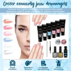 Luneya Polygel Kit - Sunrise Edition - 6 Kleuren - Polygel Nagels Starterspakket - Tasje - Incl. UV LED Lamp -Cosmeticawinkel 1200x1200 816