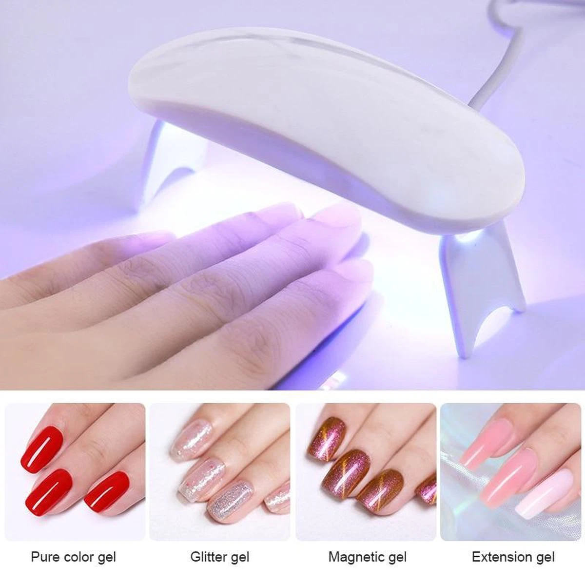 WiseGoods - Premium Nagel LED Lamp Gelnagels - Nagellak Droger - Gellak - 6W - Wit 3 WiseGoods - Premium Nagel LED Lamp Gelnagels - Nagellak Droger - Gellak - 6W - Wit