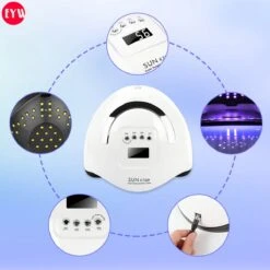 Nageldroger - Nageldrogers - 80 Watt UV LED Lamp Nagels - 45 Leds - Nagellak Droger - UV LED Lamp - Nagellamp - Nail Dryer - Nageldroger Voor Gel Nagellak - Gewone Nagellak - Wit -Cosmeticawinkel 1200x1200 922