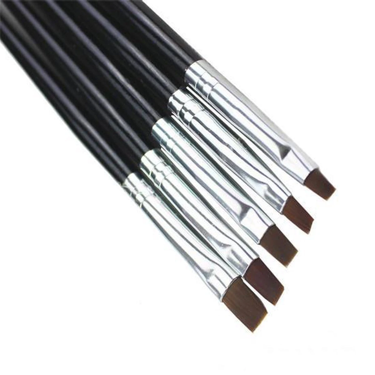 Merkloos 5x Platte Nail Art Kwast - Acryl Nagel Kwasten - Platte Kwast - Gel Nagellak Bouwer - UV Gellak Manicure Gereedschap - Nail Art Tool - Nagelkwast - Nagel Ontwerp 5 Merkloos 5x Platte Nail Art Kwast - Acryl Nagel Kwasten - Platte Kwast - Gel Nagellak Bouwer - UV Gellak Manicure Gereedschap - Nail Art Tool - Nagelkwast - Nagel Ontwerp - Afbeelding 3