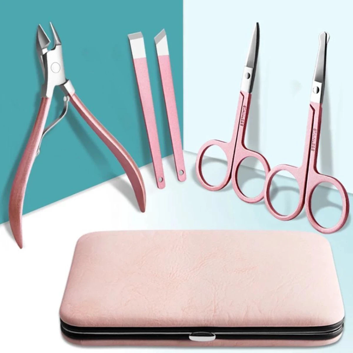 Luxe 18-delige Manicure Set - Manicure Pedicure Set- Nagelverzorging- Met Opbergetui 7 Luxe 18-delige Manicure Set - Manicure Pedicure Set- Nagelverzorging- Met Opbergetui - Afbeelding 5
