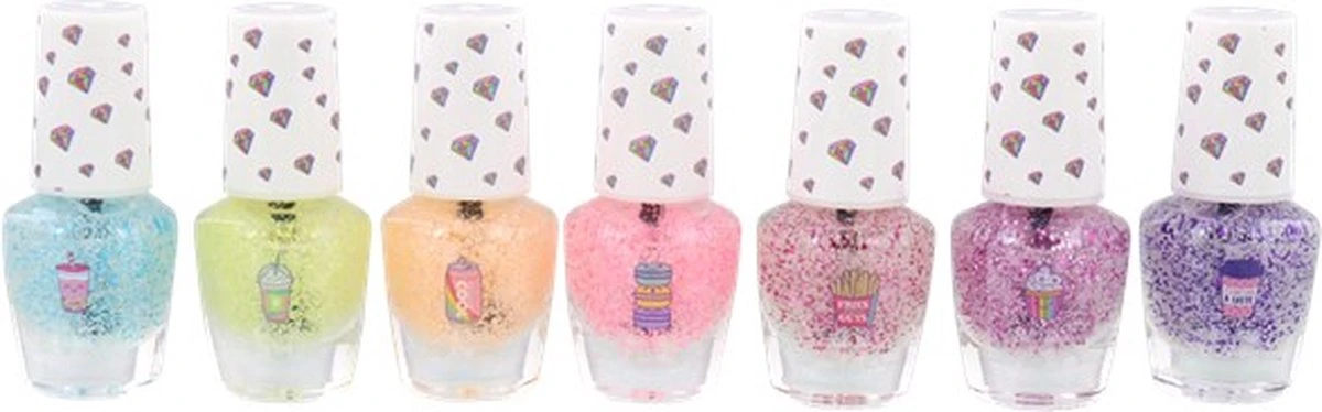 Merkloos 7 Dagen Nagellak Voor Kinderen - Multicolor - Disco 3 Merkloos 7 Dagen Nagellak Voor Kinderen - Multicolor - Disco
