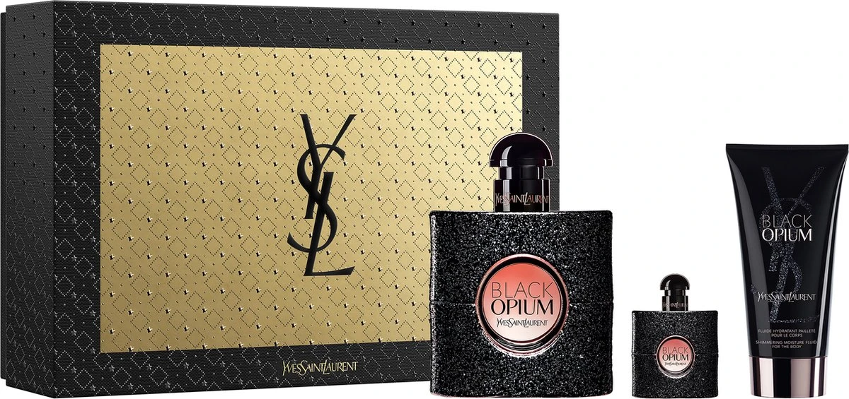 Yves Saint Laurent Black Opium Gift Set Eau De Parfum (edp) 50 Ml, Body Lotion 50 Ml + Miniaturka Eau De Parfum (edp) 7,5 Ml 3 Yves Saint Laurent Black Opium Gift Set Eau De Parfum (edp) 50 Ml, Body Lotion 50 Ml + Miniaturka Eau De Parfum (edp) 7,5 Ml