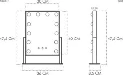 United Entertainment - Hollywood Spiegel Met 12 LEDs - 36x47,5 Cm - Wit 15 United Entertainment - Hollywood Spiegel Met 12 LEDs - 36x47,5 Cm - Wit -Cosmeticawinkel 1200x739 1