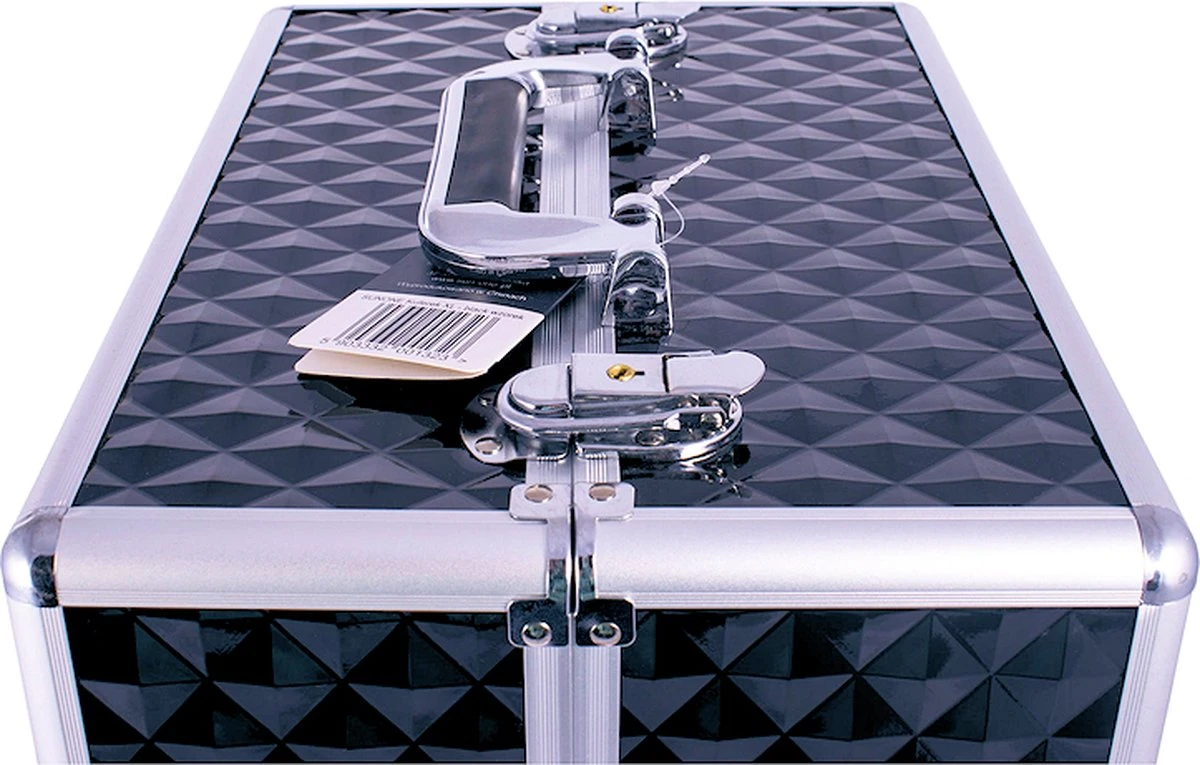 SUNONE Make Up Koffer Patroon Zwart XL 5 SUNONE Make Up Koffer Patroon Zwart XL - Afbeelding 3