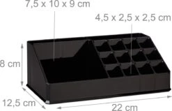 Relaxdays Cosmetica Organizer - Cosmeticahouder - Make Up Toren - Doorzichtig - 16 Vakken - Zwart 12 Relaxdays Cosmetica Organizer - Cosmeticahouder - Make Up Toren - Doorzichtig - 16 Vakken - Zwart -Cosmeticawinkel 1200x774