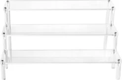 QWORK 3-laags Acryl Displaystandaard, Transparant Acryl Display Riser Plank Voor Figuren, Sieraden, Cupcake, Lippenstift, Nagellak, Kruiden, 30x21x15cm -Cosmeticawinkel 1200x786 3