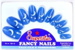 Nagels Superstar Superstar Blauw Maan Met Sterren