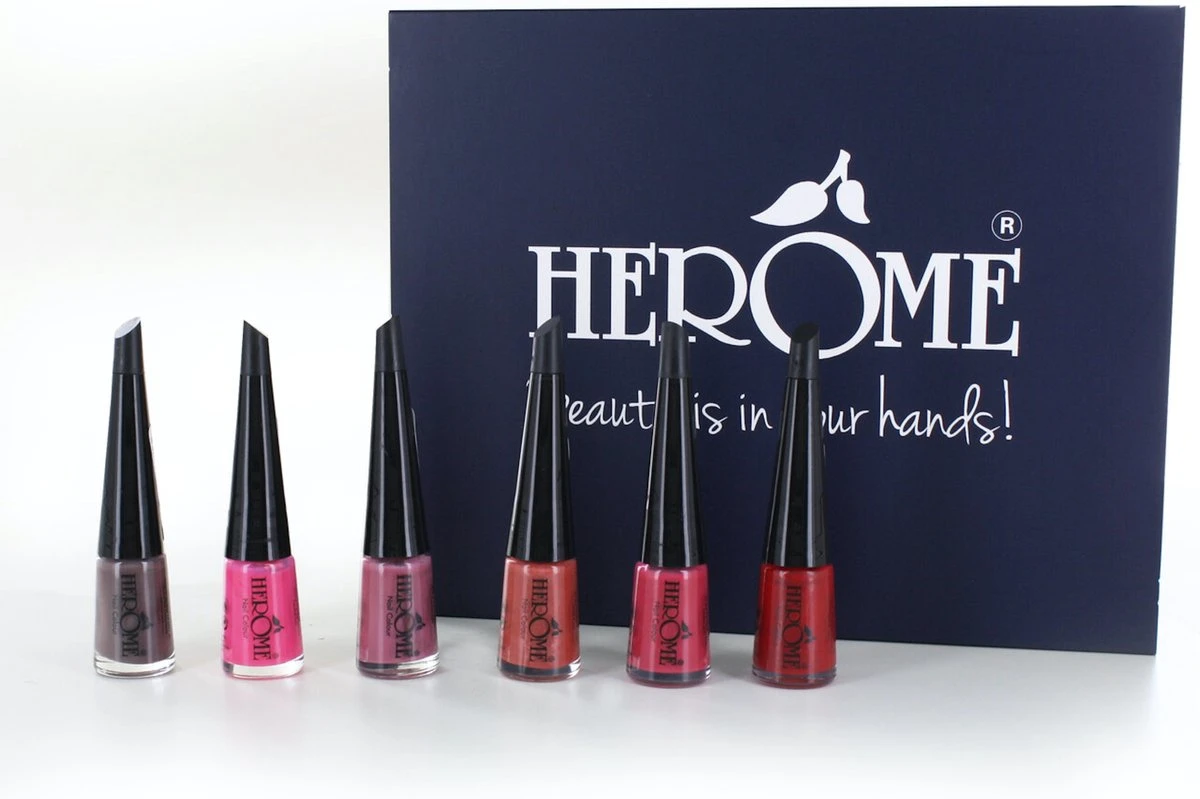 Herome Take Away Nail Colours Set Bestsellers Edition - 6 Unieke Nagellak Kleuren - Inclusief Mini Nagelvijl 3 Herome Take Away Nail Colours Set Bestsellers Edition - 6 Unieke Nagellak Kleuren - Inclusief Mini Nagelvijl