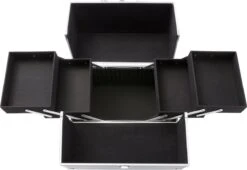 AREBOS Cosmetica Koffer - Beauty Case - Cosmetica Trolley - 15 L - Zilber -Cosmeticawinkel 1200x826 1