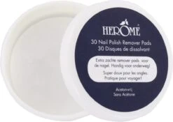 Herome Nagellakremover Pads - Nagellakverwijderaar Pads - Acetonvrij, Mild Reinigend En Droogt Niet Uit - Handig Voor Onderweg Travelsize- 30 Pads -Cosmeticawinkel 1200x850