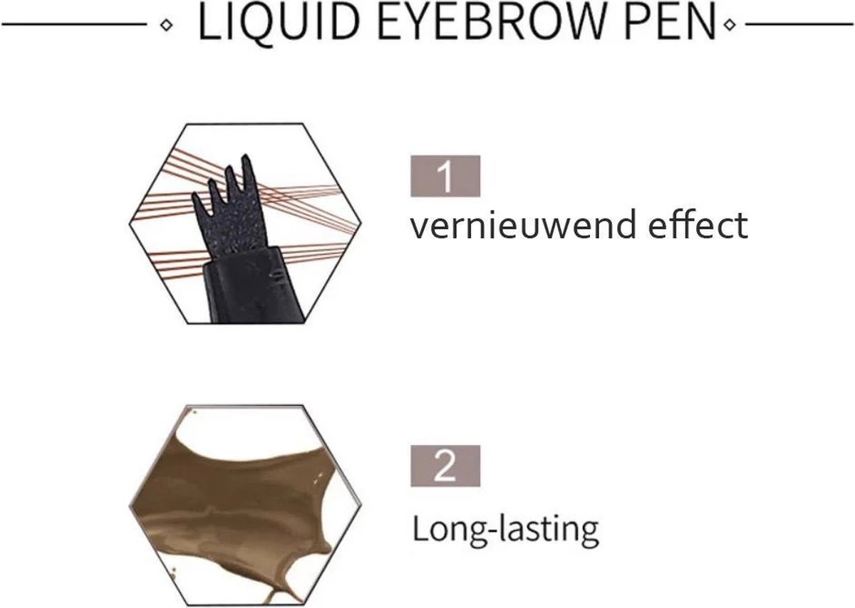 Wenkbrauw Microblade Pen - Tattoo - BRUIN 03 - Watervaste Microblading Wenkbrauwpen - Eyebrow Tattoo Pen - Make Up - 4 Punts Pen 4 Wenkbrauw Microblade Pen - Tattoo - BRUIN 03 - Watervaste Microblading Wenkbrauwpen - Eyebrow Tattoo Pen - Make Up - 4 Punts Pen - Afbeelding 2