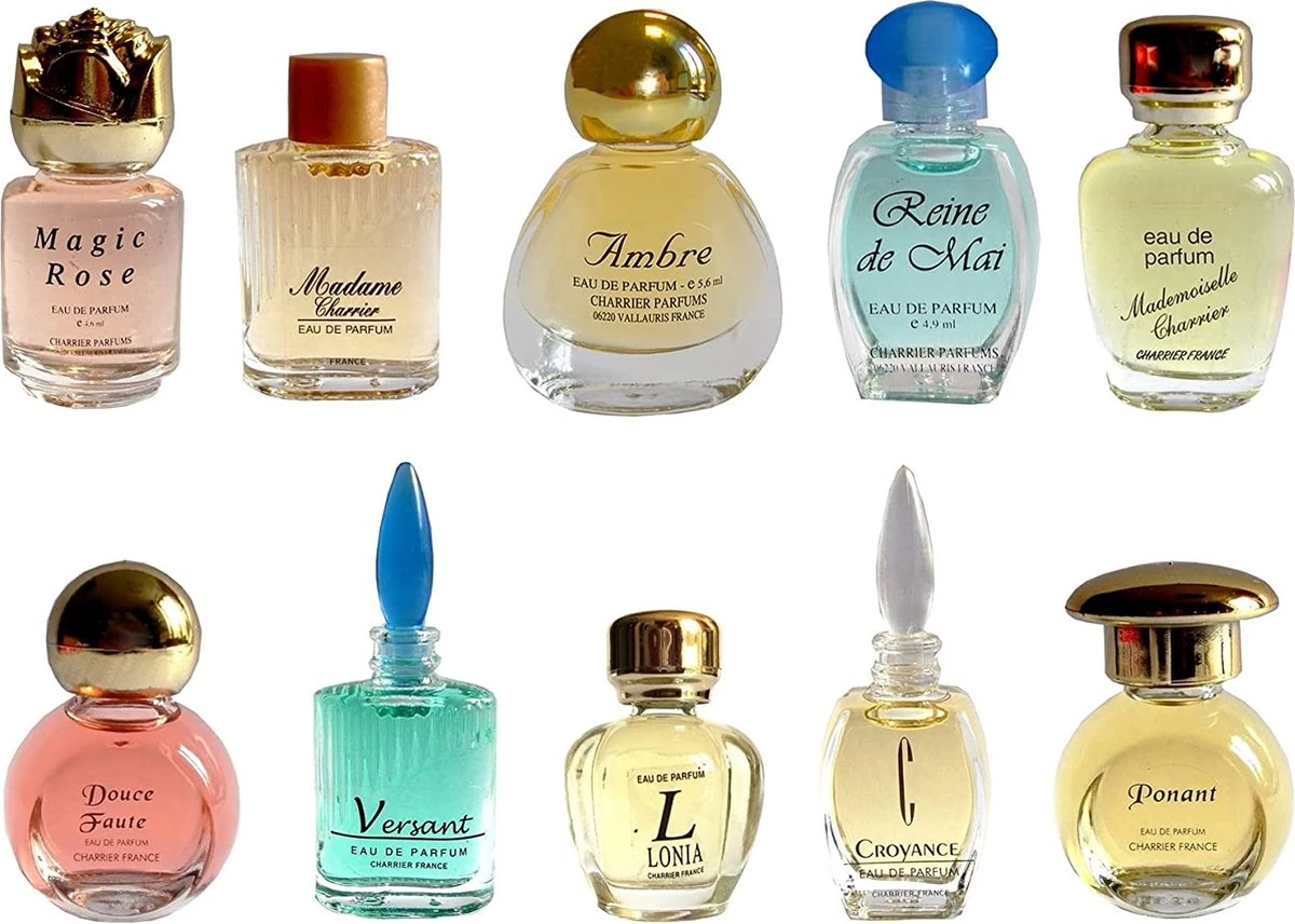 Charrier Franse Parfum Geschenkset - 10 Miniaturen - Geurengeschenkset 4 Charrier Franse Parfum Geschenkset - 10 Miniaturen - Geurengeschenkset - Afbeelding 2