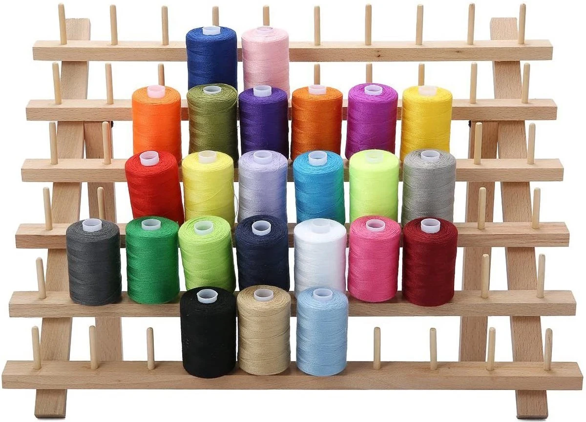 Merkloos Houten Naaigaren Rek - 60 Houders Voor Garen - Voor Naaien & Borduren - Opbergrek Staand - 60 Pinnen - Houder - Organizer - Hout 5 Merkloos Houten Naaigaren Rek - 60 Houders Voor Garen - Voor Naaien & Borduren - Opbergrek Staand - 60 Pinnen - Houder - Organizer - Hout - Afbeelding 3