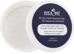 Herome Nagellakremover Pads - Nagellakverwijderaar Pads - Acetonvrij, Mild Reinigend En Droogt Niet Uit - Handig Voor Onderweg Travelsize- 30 Pads -Cosmeticawinkel 1200x881