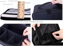 Make-up Koffer - Cosmetica Koffer - Visagie Opbergtas - Beauty Organizer Met Verstelbare Vakken - Roze -Cosmeticawinkel 1200x888 2