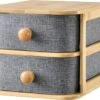 Bureau Organizer Arsivik Met 2 Lades Bamboe 15,5x18x23 Cm