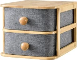 Bureau Organizer Arsivik Met 2 Lades Bamboe 15,5x18x23 Cm