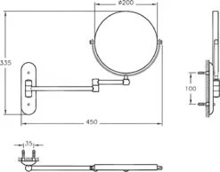 Vitra Make Up Spiegel - 2X Vergroting - Wandspiegel Rond - Scheerspiegel Wandmodel - Badkamer - Roestvrij - Chroom - Draadloos -Cosmeticawinkel 1200x943 1