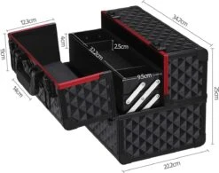 Make-upkoffer, Kapperskoffer, Cosmeticakoffer, Lege Nagelkoffer, Multikoffer, Afsluitbaar Voor Nageldesign/massageolie/fotoapparatuur, 34,7 X 22,2 X 25 Cm , Volledig Zwart HM-YAHEE-411233 17 Make-upkoffer, Kapperskoffer, Cosmeticakoffer, Lege Nagelkoffer, Multikoffer, Afsluitbaar Voor Nageldesign/massageolie/fotoapparatuur, 34,7 X 22,2 X 25 Cm , Volledig Zwart HM-YAHEE-411233 -Cosmeticawinkel 1200x946 1