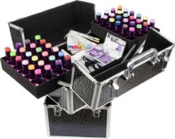 Cosmetica Of Nagel Koffer XL Zwart Glad 11 Cosmetica Of Nagel Koffer XL Zwart Glad -Cosmeticawinkel 1200x955