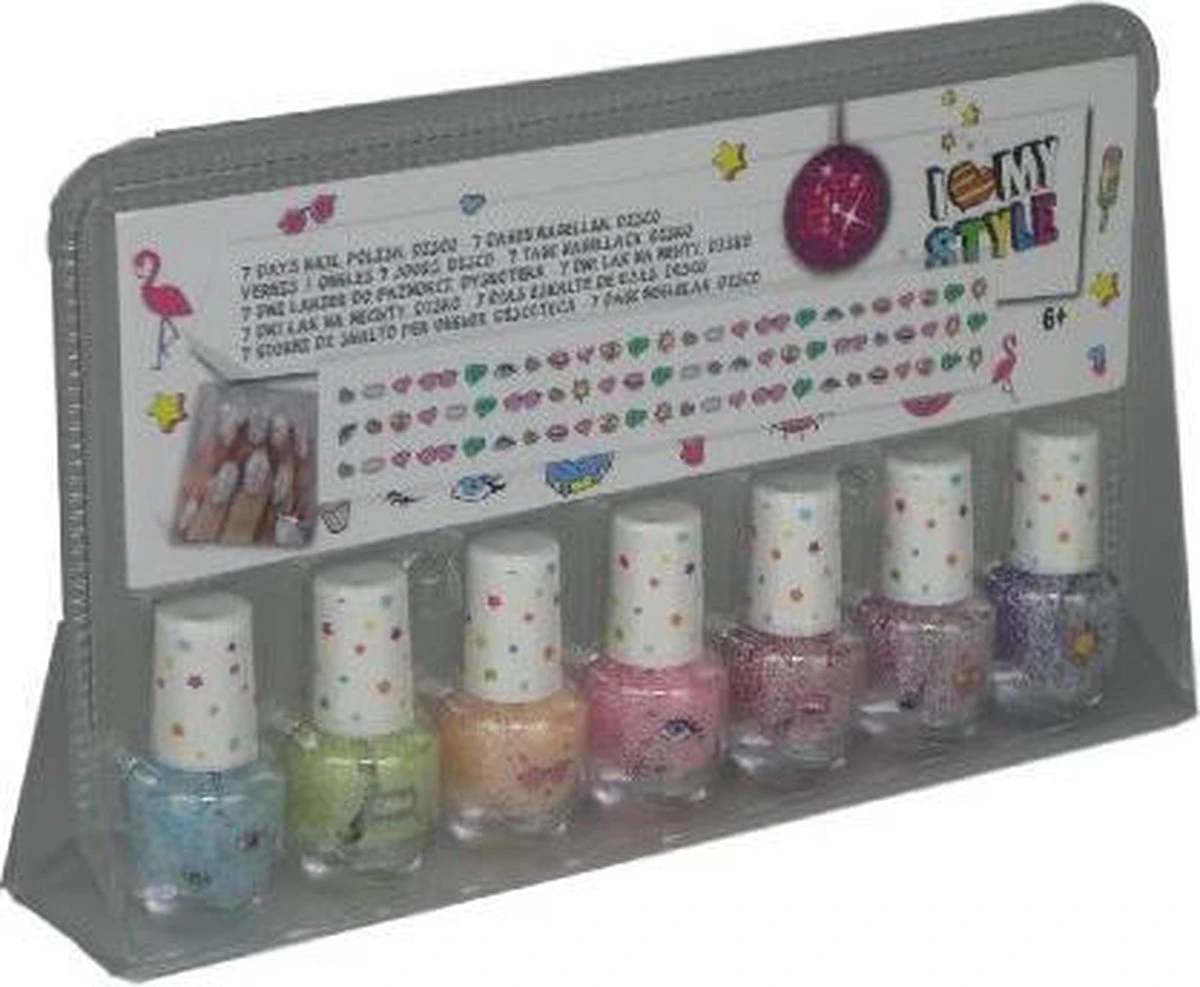 Merkloos 7 Dagen Nagellak Voor Kinderen - Multicolor - Disco 4 Merkloos 7 Dagen Nagellak Voor Kinderen - Multicolor - Disco - Afbeelding 2