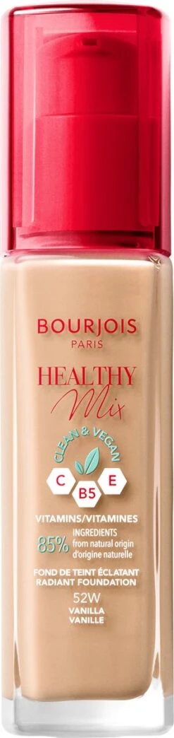 Bourjois Healthy Mix Clean Vegan Foundation 052 Vanilla -Cosmeticawinkel 284x1200 1