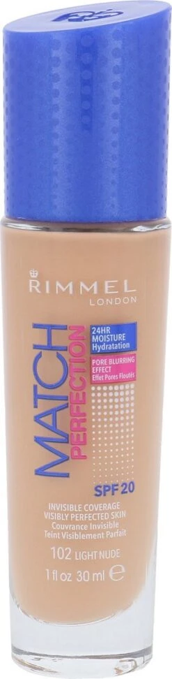 Rimmel London Match Perfection Foundation 102 Light Nude 22 Rimmel London Match Perfection Foundation 102 Light Nude -Cosmeticawinkel 305x1200 4