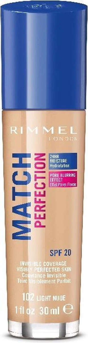 Rimmel London Match Perfection Foundation 102 Light Nude 3 Rimmel London Match Perfection Foundation 102 Light Nude